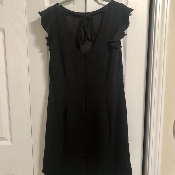 Black Flutter Sleeve Dress - Picture 5 of 7